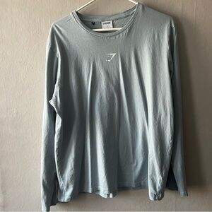 Gymshark Men’s Hybrid Wellness Salt Blur Long Sleeve T-Shirt Size Large
